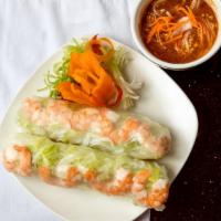 Spring Rolls / Gỏi Cuốn (2) · Shrimp, pork sausage, or tofu rice noodles, bean sprouts, lettuce wrapped in transparent ric...