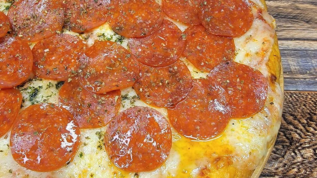 Pepperoni · Tomato sauce, mozzarella cheese, pepperoni.