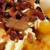 Fries+Bacon+Cheddar · Portion of fries  for 2 with bacon and cheddar cheese