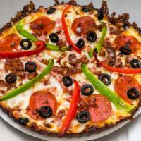 Mixta Pizza · Only premium ingredients. fresh & tasty. choice of two toppings.