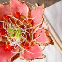 Pepper Tuna Tataki · Consuming raw or undercooked meats, poultry, seafood, shellfish, or eggs. May increase your ...