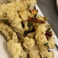 Salt And Pepper Squid Appetizer · Fried Squid w/ Jalepenos & Dried Peppers