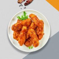 Sizzling Bbq Tenders · Chicken tenders breaded and fried until golden brown before being tossed in spicy barbecue s...