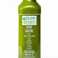 Pure Greens Apple + Lemon And Ginger, Cold Pressed Juice (Nutrient Dense) · Apple, lemon, ginger, kale, spinach, cucumber, celery, zucchini and romaine.

The Pure Green...