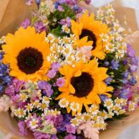 Birthday Bunch · A birthday bunch, colorful and joyful blooms of celebration arrived wrapped in kraft paper, ...