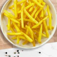 Fun Fries · Crinkly cut fries cooked until golden brown and garnished with season salt.