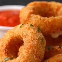 Onion Rings · With ranch dressing.