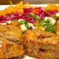 Beef Shish Kebab · Plate comes one skewer beef shish kebab for lunch orders.
