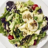 Entrée Large House Salad · hearts of plam, Kalamat olives, tomatoes and citrus herb vinaigrette (320 cal)