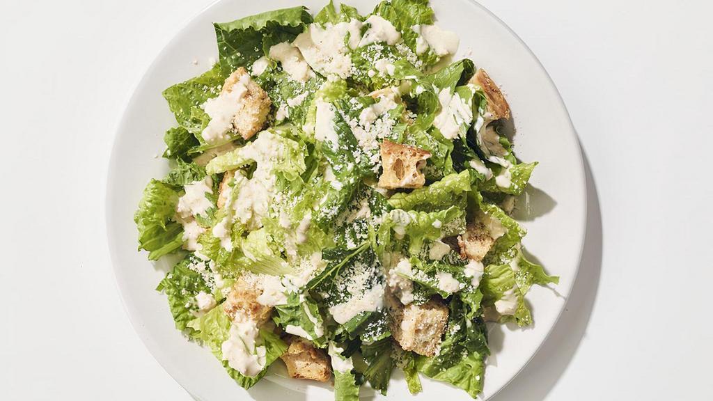 Entrée Large Caesar Salad · Crisp romaine lettuce tossed with our Caesar dressing, garlic croutons, and Parmesan cheese.  (510 cal)