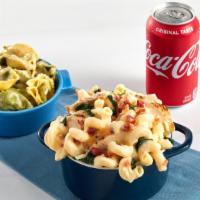 Comfort Combo · Mac & Cheese of your choice, one side, and one drink.