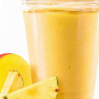 Mango Pineapple Smoothie · choice of base blended with mango, pineapple and organic agave (16.90 FL OZ | 500 ML)