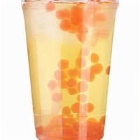 Pineapple Bubble · freshly blended pineapple juice with organic agave and your choice of popping pearls flavor ...