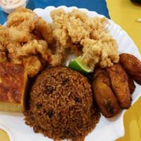 Seafood Combo · Choose any two: fish, shrimp or conch.