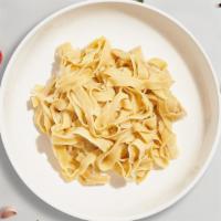 Your Own Fettuccine · Fresh fettuccine cooked with your choice of sauce and toppings. Served with a side of garlic...