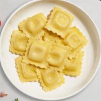 Your Own Ravioli · Fresh ravioli served with your choice of sauce and toppings.