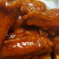 Small Specialty Wings (10 Wings)) · 10 of our Delicious Wings made any way you like and served with three pieces of celery and 1...