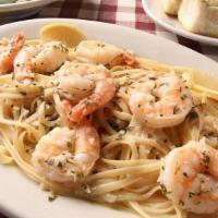 Shrimp Scampi Dinner · shrimp sautéed in garlic, butter and wine sauce