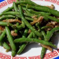 干煸四季豆 Stir Fry String Beans · Hong Kong style.