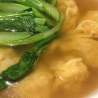 净云吞Chinese Wonton Soup(No Noodle) · 8 PCS   wonton (Shrimp & pork mix)