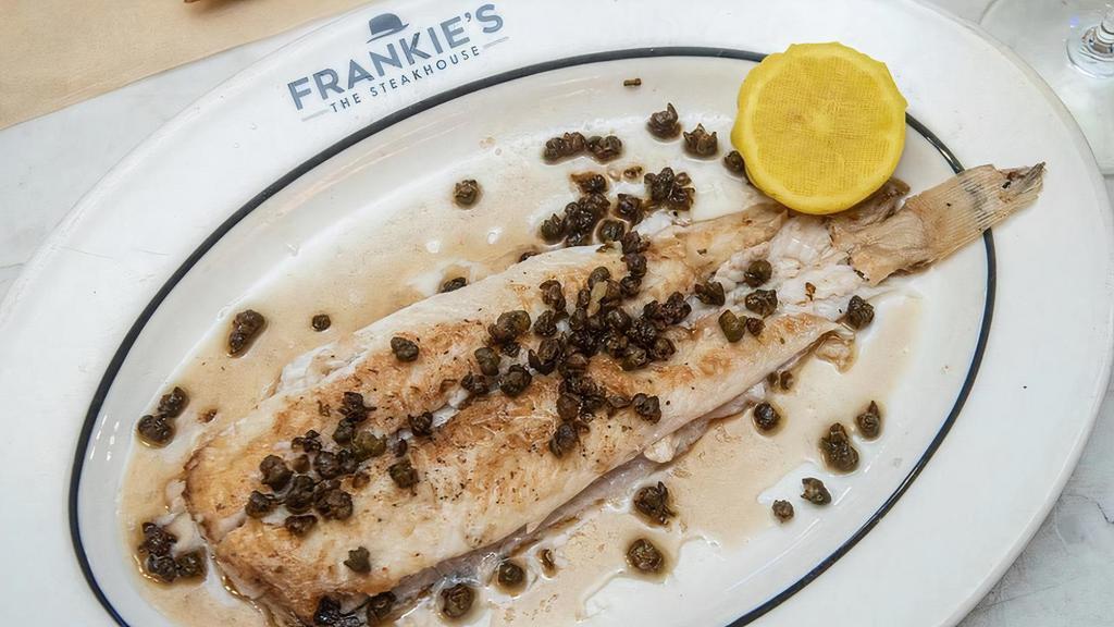 Dover Sole · Lemon, capers, drawn butter.