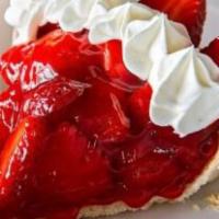 Strawberry Pie Slice · A slice of our freshly-baked pie made with plump, fresh strawberries in a flaky crust, mixed...