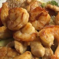 Hibachi Chicken And Shrimp · Combo meal.