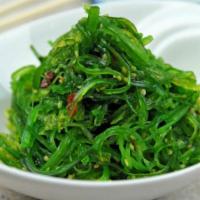 Wakame · Fresh shredded seaweed.