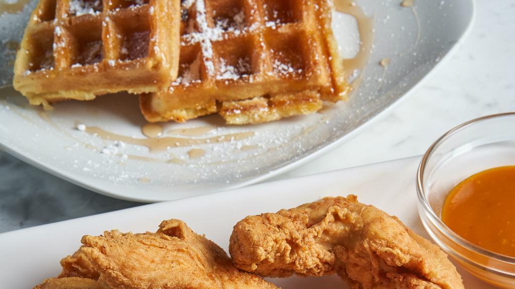 Chicken & Waffles · fried chicken and waffles