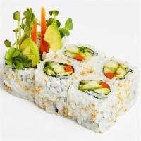 Vegetable Roll · Mixed vegetables with sushi rice wrapped in nori.
