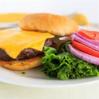 Old Fashioned Hamburger · Eight ounces of char-broiled ground beef, lettuce, tomato, and onion with your choice of  th...