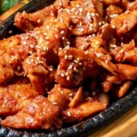 Spicy Chicken / 닭구이 · Grilled chiken marinated with spicy house sauce.