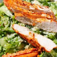 Grilled Chicken Caesar Salad · Grilled Chicken , Romaine , Homemade Louie's Cesar dressing, Parmesan cheese,  crispy crouto...