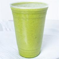 The Hulk (Green Smoothie) · Pineapple, banana, cucumber, spinach and orange juice.