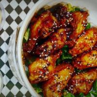 Chicken Wings · Fire, sweet chili, BBQ.