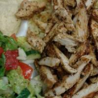Chicken Shawarma · Thinly sliced roasted chicken. Salad with thin slices of roasted chicken.