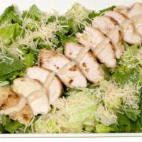 Caesar Salad · Chicken breast, romaine lettuce, parmesan cheese and Caesar dressing.