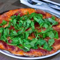 Prosciutto Di Parma Pizza · San marzano pomodoro / mozzarella / prosciutto di parma / baby arugula