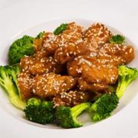 Ad3 - Sesame Chicken Dinner · Lightly battered chicken are deep-fried until golden then dressed with translucent, sweet br...