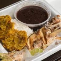 Rice With Black Beans, Plantains & Whole Fish · 