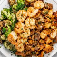 Cajun Beef & Shrimp Hibachi Plate · Cajun Beef & Shrimp and assorted vegetables Hibachi Plate