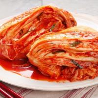 Napa Cabbage Kimchi (16Oz) · traditional Korean side dish of salted and fermented vegetables, such as napa cabbage
