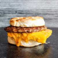 Sausage, Egg, And Cheese Biscuit · Farm fresh sausage, egg, and sharp cheddar cheese on a buttermilk biscuit.
