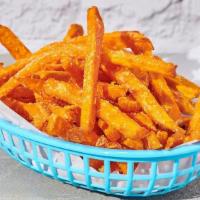 Sweet Potato Fries · Upgrade your sidekick to crispy sweet potato fries.