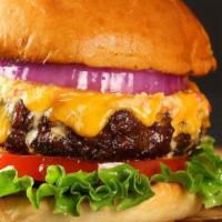 The Lost Boys Cheese Burger · ½ lb. char-grilled Angus burger, double yellow American cheese, lettuce, tomato, onions, sli...