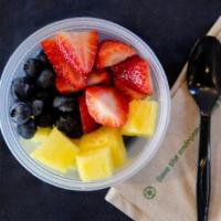 Pineapple Berry Cup · Just pineapples, strawberries, and blueberries.