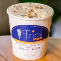 Passion Fruit Ice Cream With Almond Brittle · One pint.