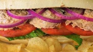 Something Fishy Going On · Old fashion tuna salad, lettuce, tomato, thin slice red onion, on toasted 8