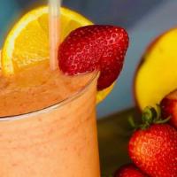 Tropical Paradise · 100% fruit juice strawberry, pineapple & mango.