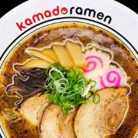 (R7) Shoyu Ramen · [Clear Chicken Broth] [Egg Thin Noodle] Spinach, wood ear mushroom, scollion, egg, fishcake ...